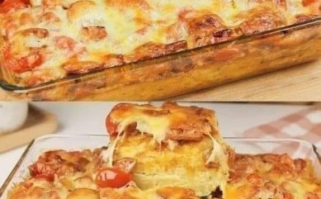 Breakfast Casserole with Eggs and Bread