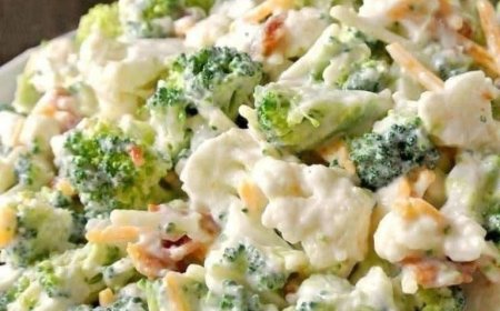 Broccoli Cauliflower Salad