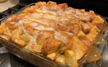 CARAMEL APPLE CINNAMON ROLL LASAGN