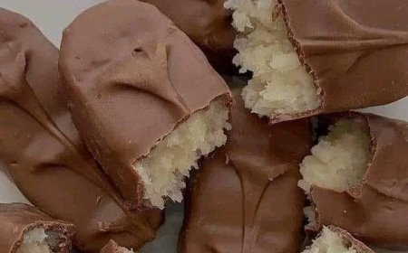 Made from scratch chocolate coconut bars