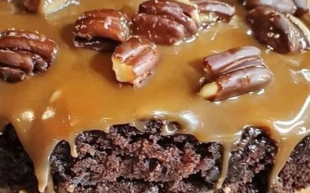 Turtle Caramel Cake