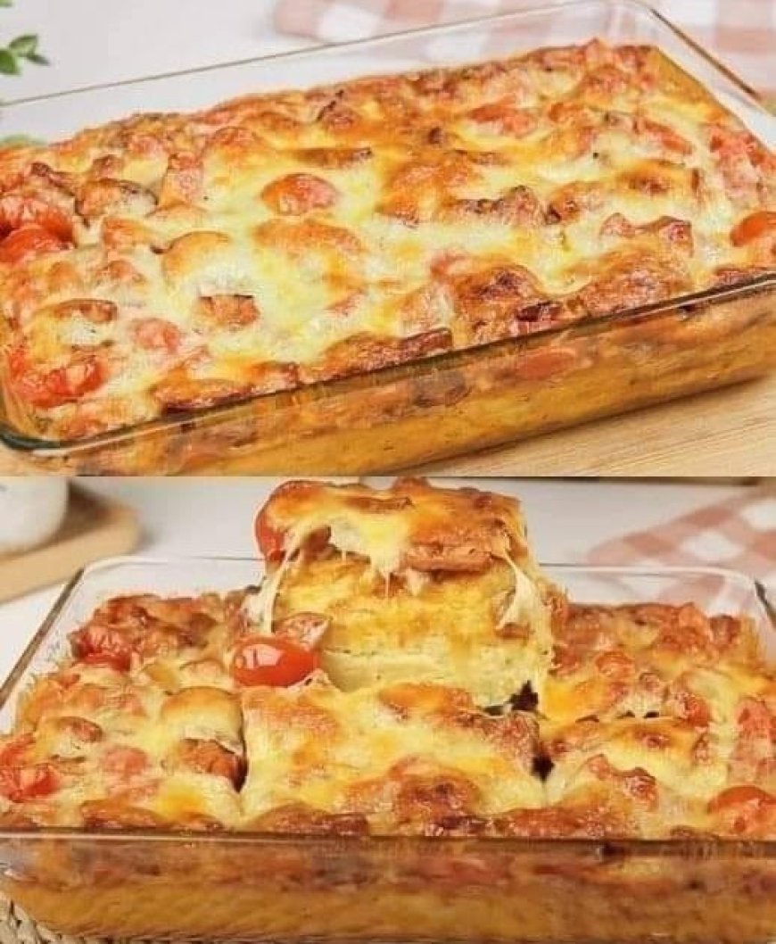 Breakfast Casserole with Eggs and Bread