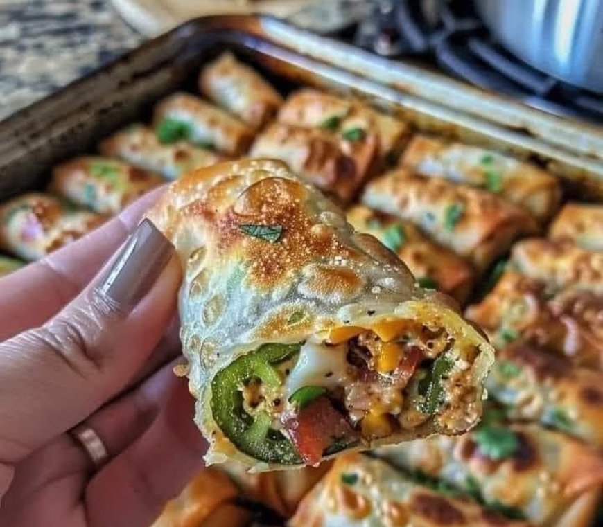 Air Fryer Cheeseburger Egg Rolls