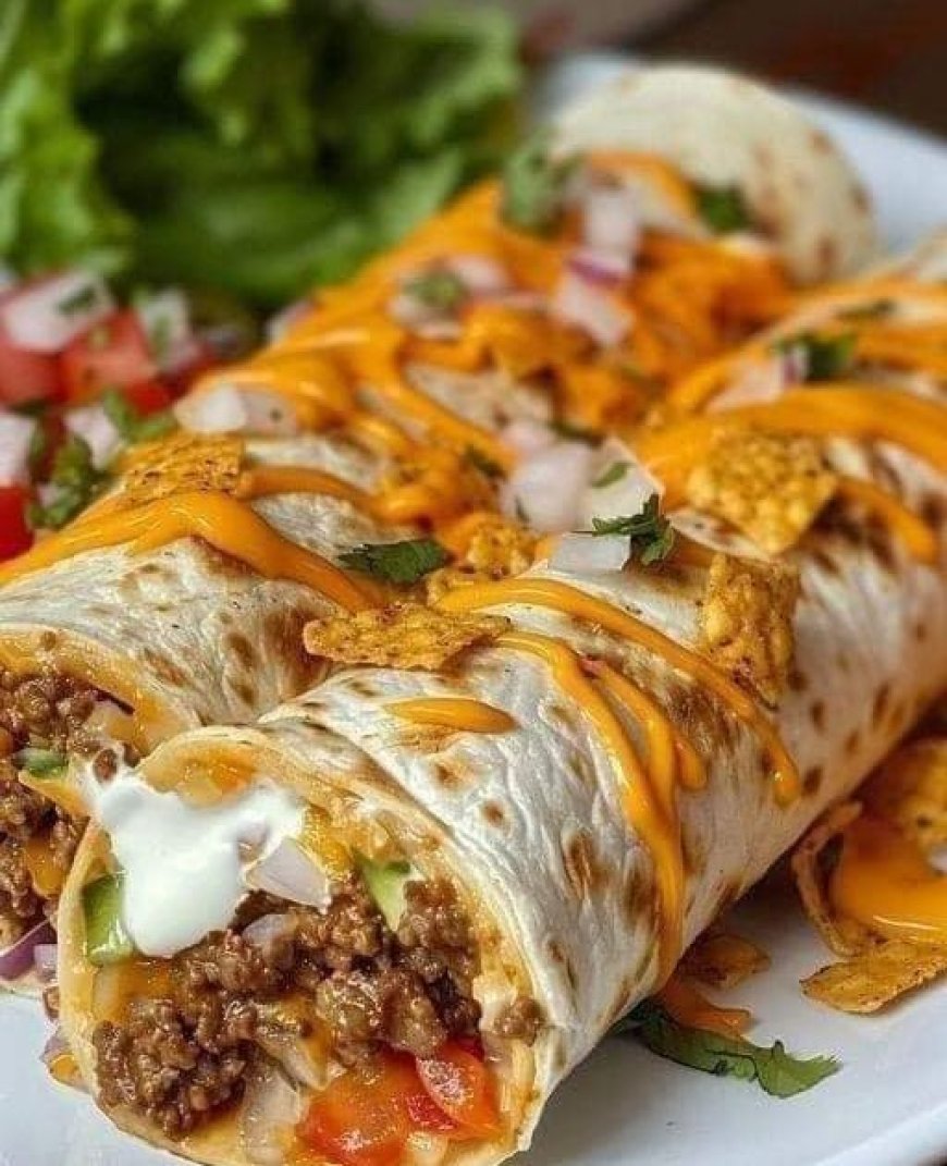 Cheesy Beef Burritos