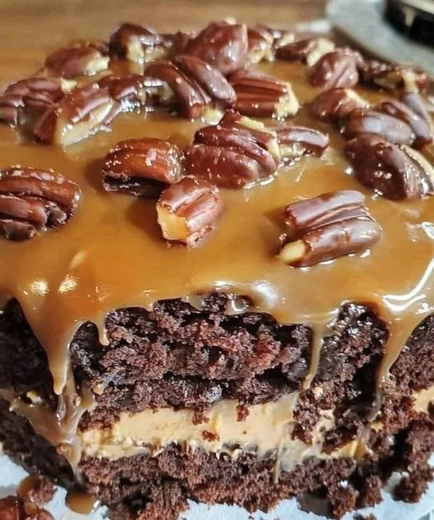 Turtle Caramel Cake