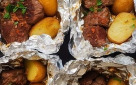Garlic Steak & Potato Foil Packets