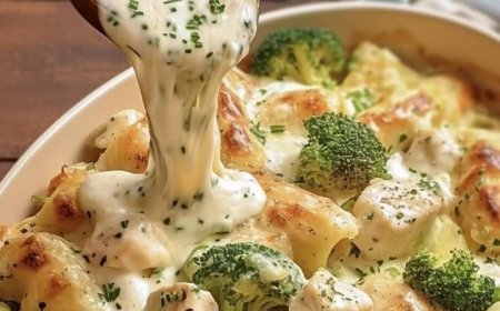 Creamy Broccoli and Chicken Pasta Bake