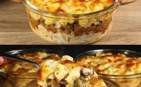 Cheesy Beef and Macaroni Casserole Recipe