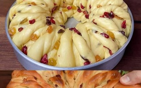 Festive Cranberry and Raisin Twist Bread