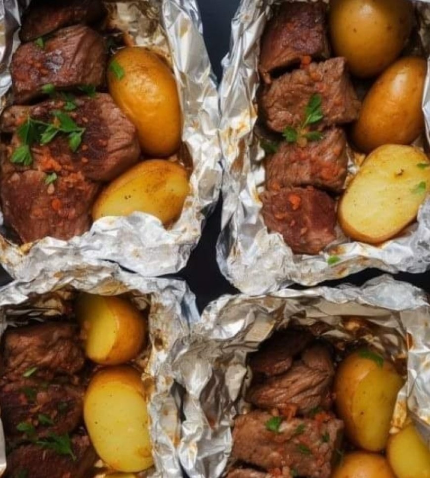 Garlic Steak & Potato Foil Packets