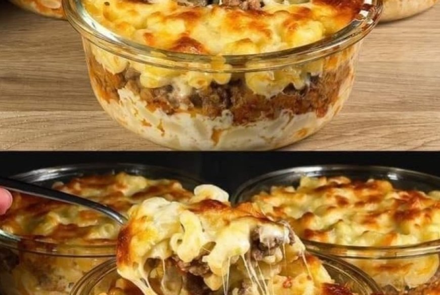 Cheesy Beef and Macaroni Casserole Recipe