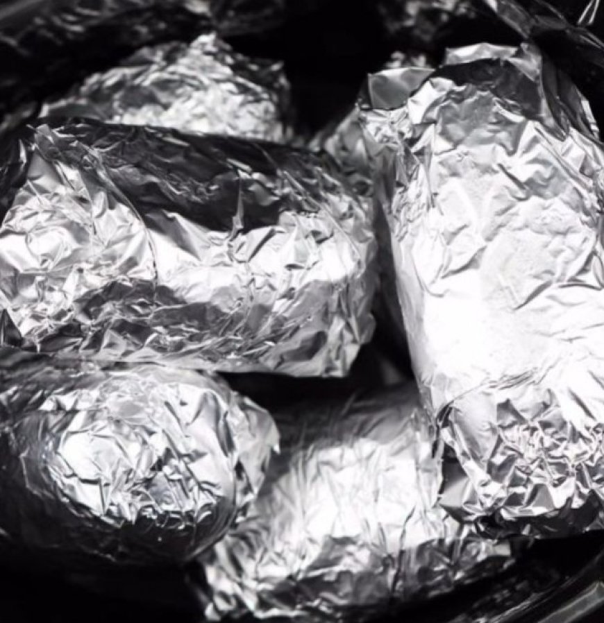 Wrap potatoes in tin foil and put in crock pot. Enjoy this lip-smacking result