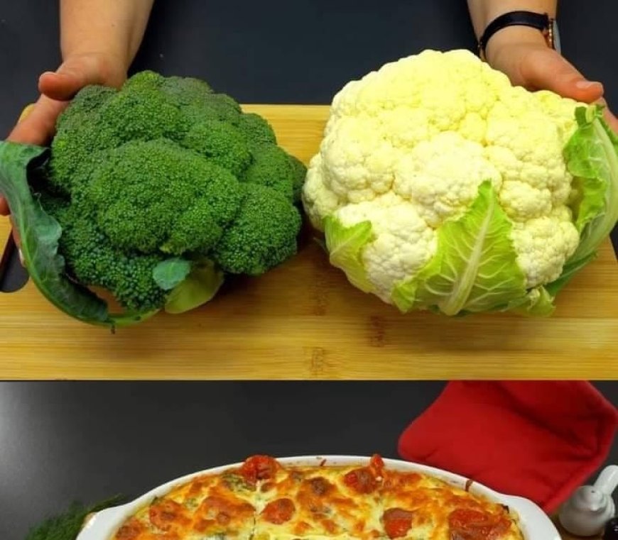 Broccoli and Cauliflower Bake