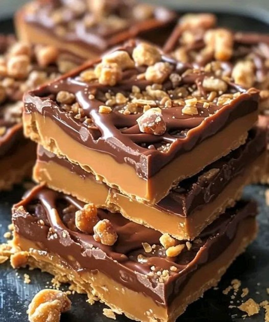 This recipe for Butterfinger Caramel Crunch Bars