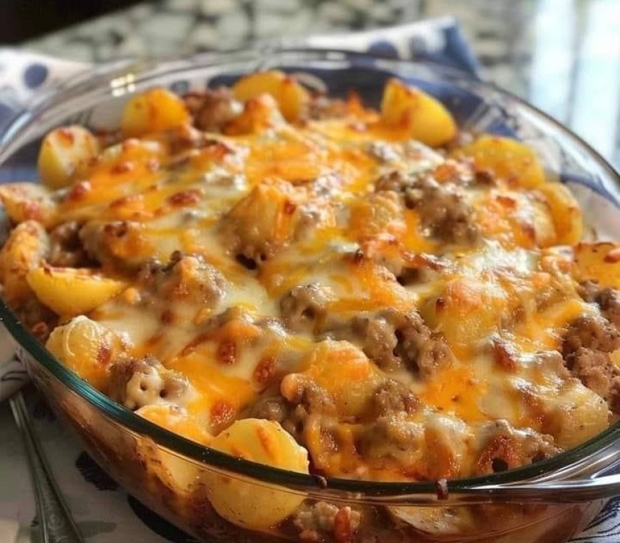 Cheesy Hamburger Potato Casserole