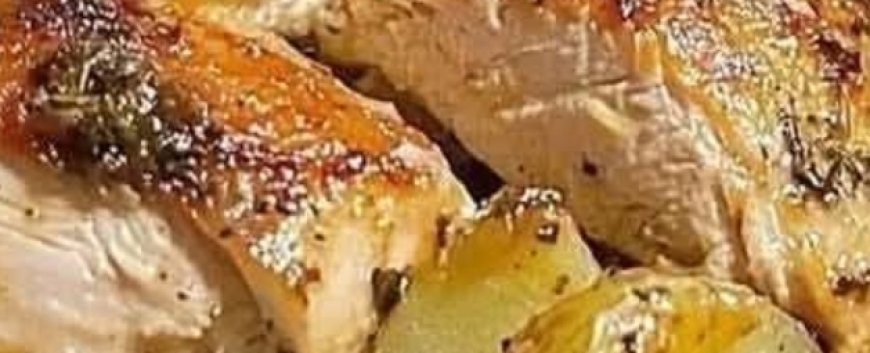 Chicken and Potatoes with Garlic Parmesan Cream Sauce