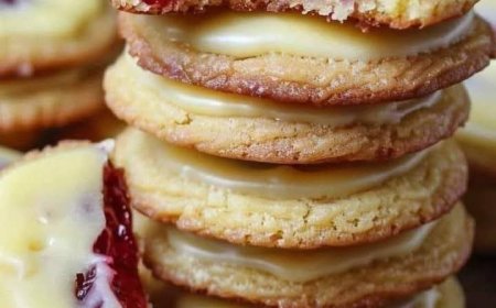 Raspberry Thumbprint Cookies with Lemon Glaze Recipe