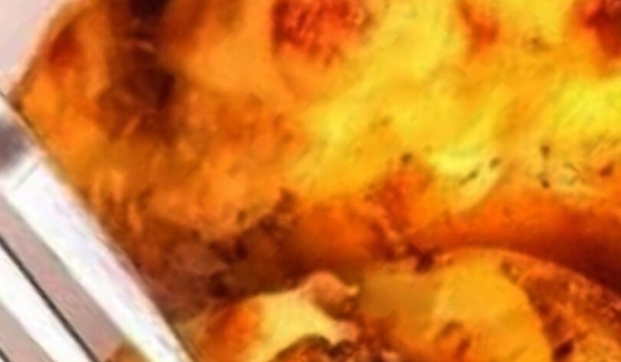 Potatoes filled with meat and cheese, baked twice