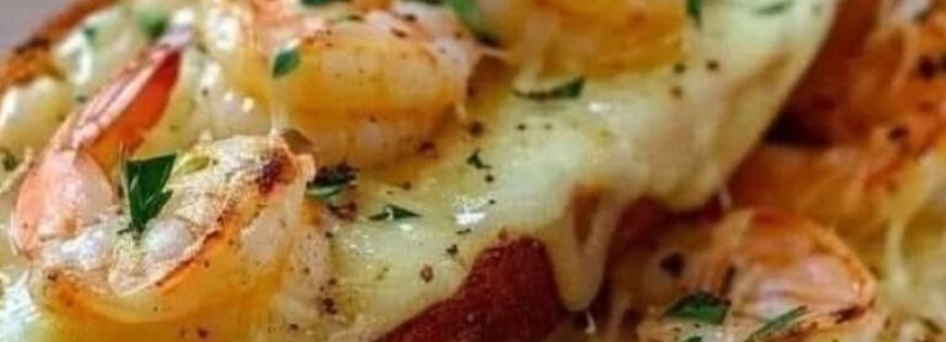 Cheesy Garlic Bread Shrimp Grilled cheese