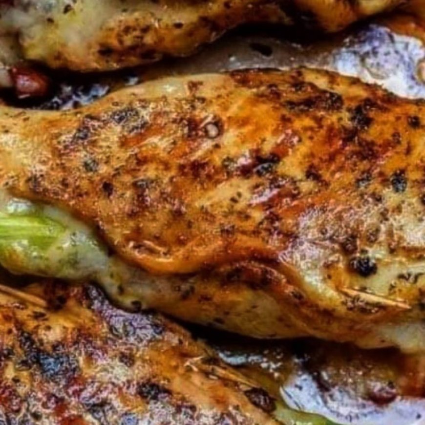 Chicken stuffed with asparagus