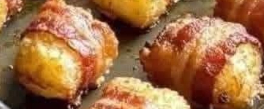 Air Fryer Bacon Wrapped Tater Tots