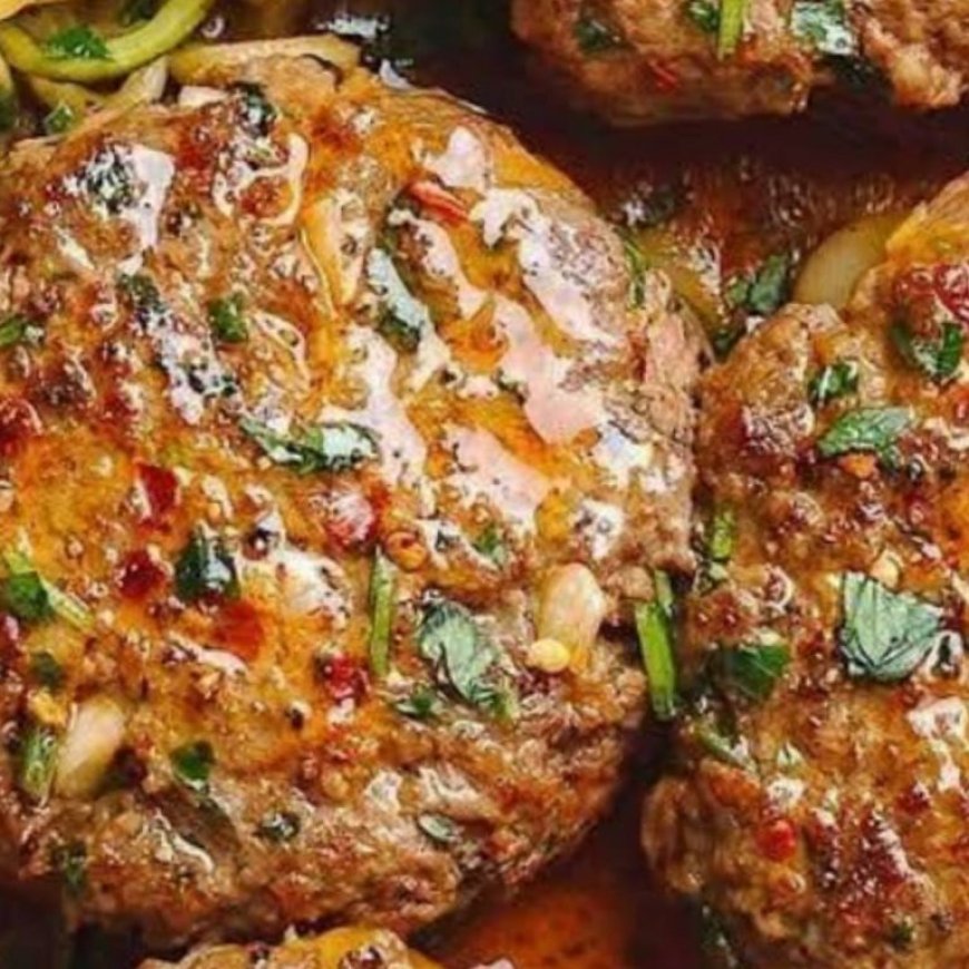 Hamburger steaks with onion gravy