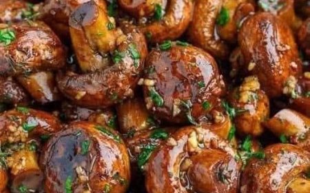 Air-fryer Garlic Butter Mushroom Recipe