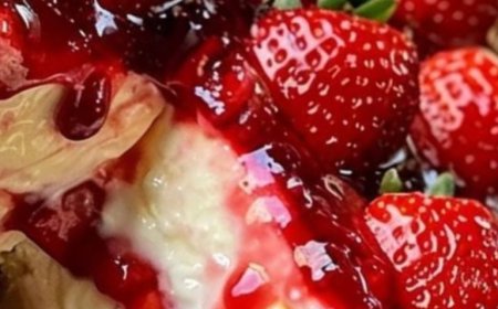 Strawberry Cheesecake Dump Cake