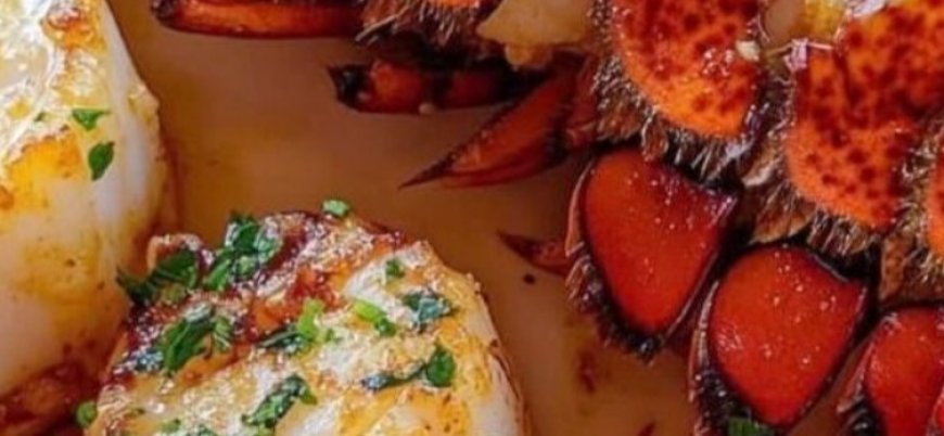 GARLIC BUTTER LOBSTER AND SCALLOPS