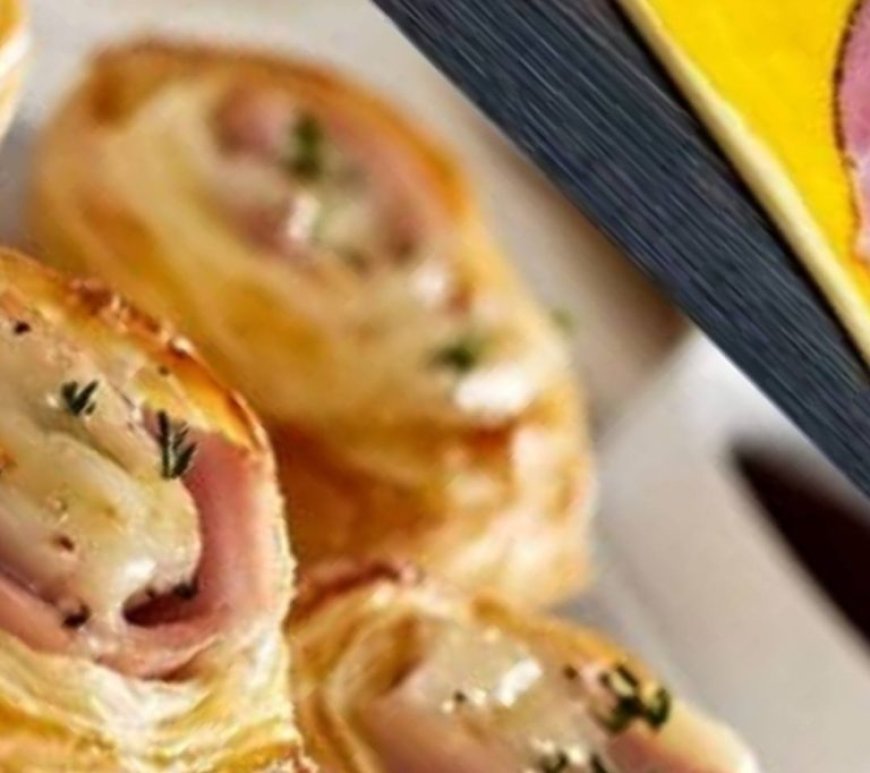 Ham and Cheese Puff Pastry Pinwheels