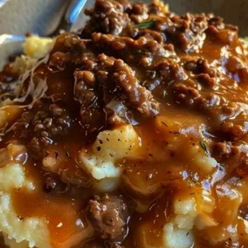 Recipe for Beef and Gravy with Mashed Potatoes
