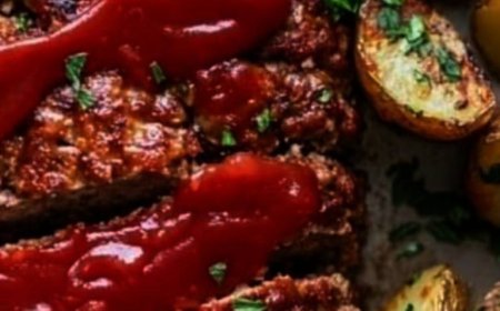 **Classic Meatloaf with Roasted Potatoes**