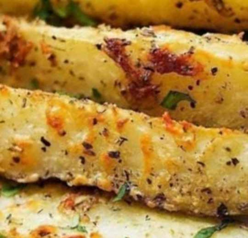 BAKED GARLIC PARMESAN POTATO WEDGES