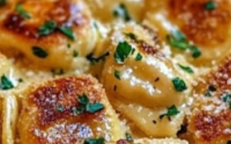 Creamy Garlic Parmesan Tortellini with Chicken Broccoli