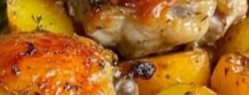 Oven-Baked Chicken Thighs with Potatoes