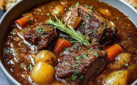 Hearty Beef Short Rib Stew with Vegetables