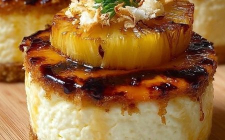 Grilled PineappleMini Cheesecakes