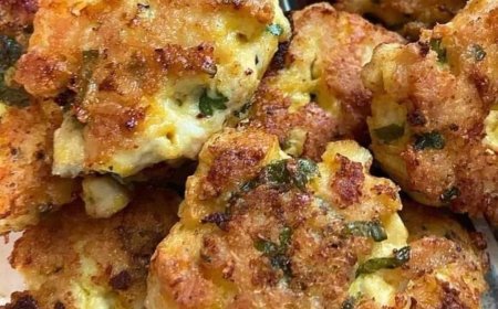 Cheesy Chicken Fritters