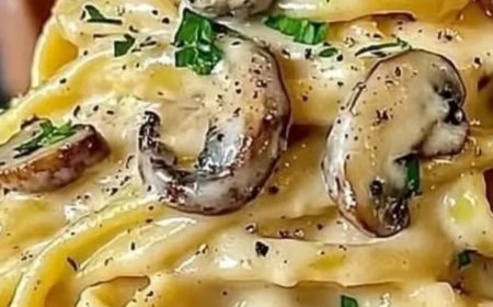 Mediterranean Creamy Mushroom and Beef Spaghetti