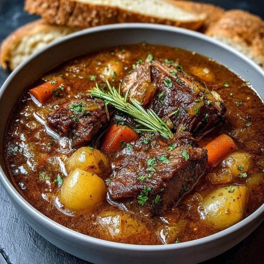 Hearty Beef Short Rib Stew with Vegetables