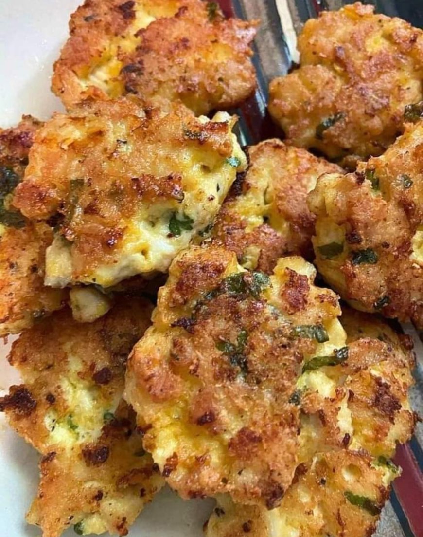 Cheesy Chicken Fritters