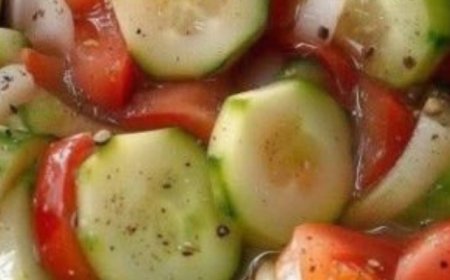 Marinated Cucumbers, Onions, and Tomatoes