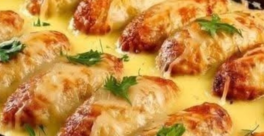 Favorite Stuffed Cabbage Rolls on a Vegetable Bed