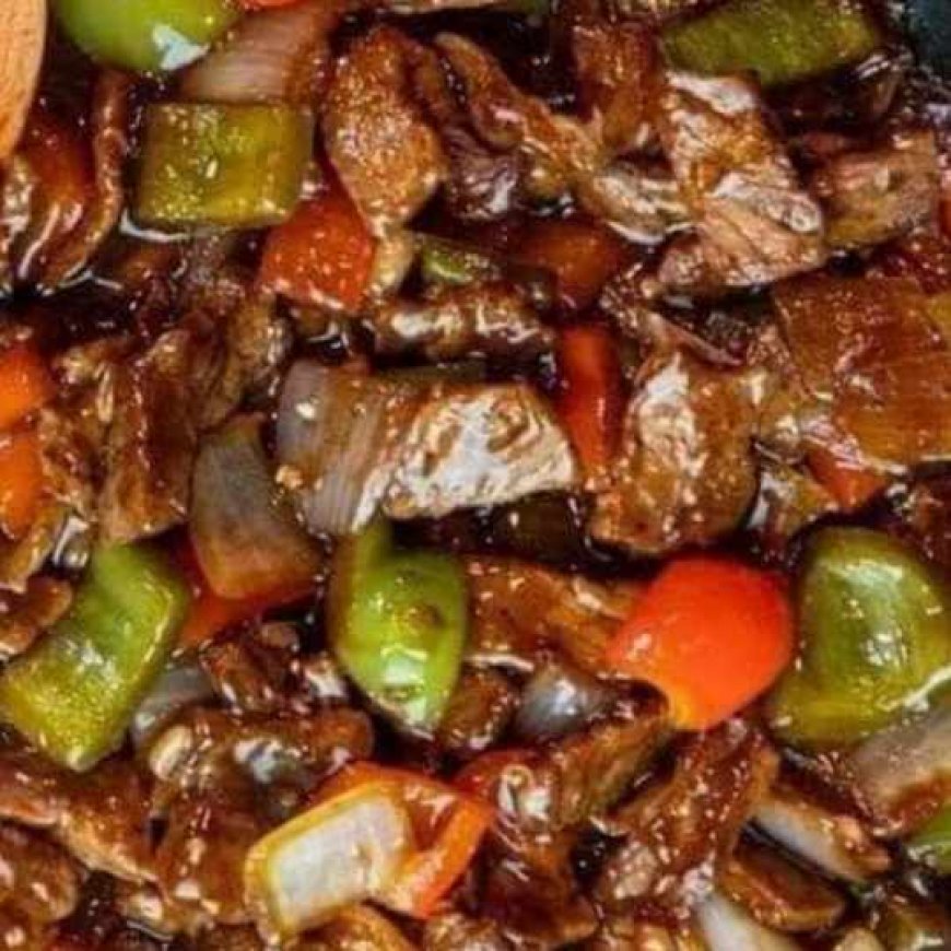 Chinese pepper steak with onions! *